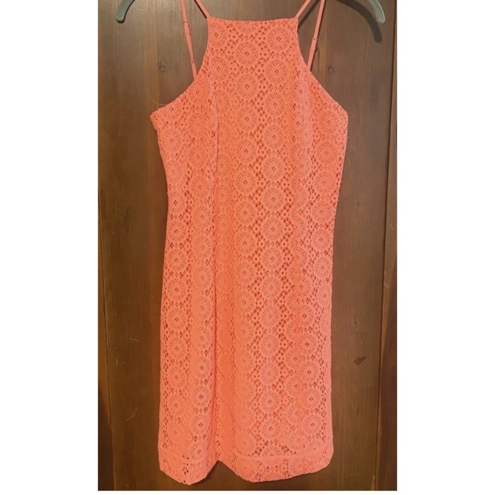 Lilly Pulitzer Coral Dress Halter Top Extra Small XS Tank Strap